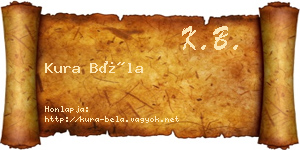 Kura Béla névjegykártya