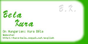 bela kura business card